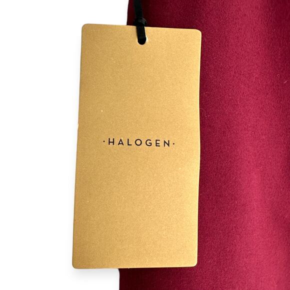 Halogen | NWT | XXL | Burgundy Field Ponte-Knit Stretchy Pull-On Pencil Skirt - Picture 7 of 10